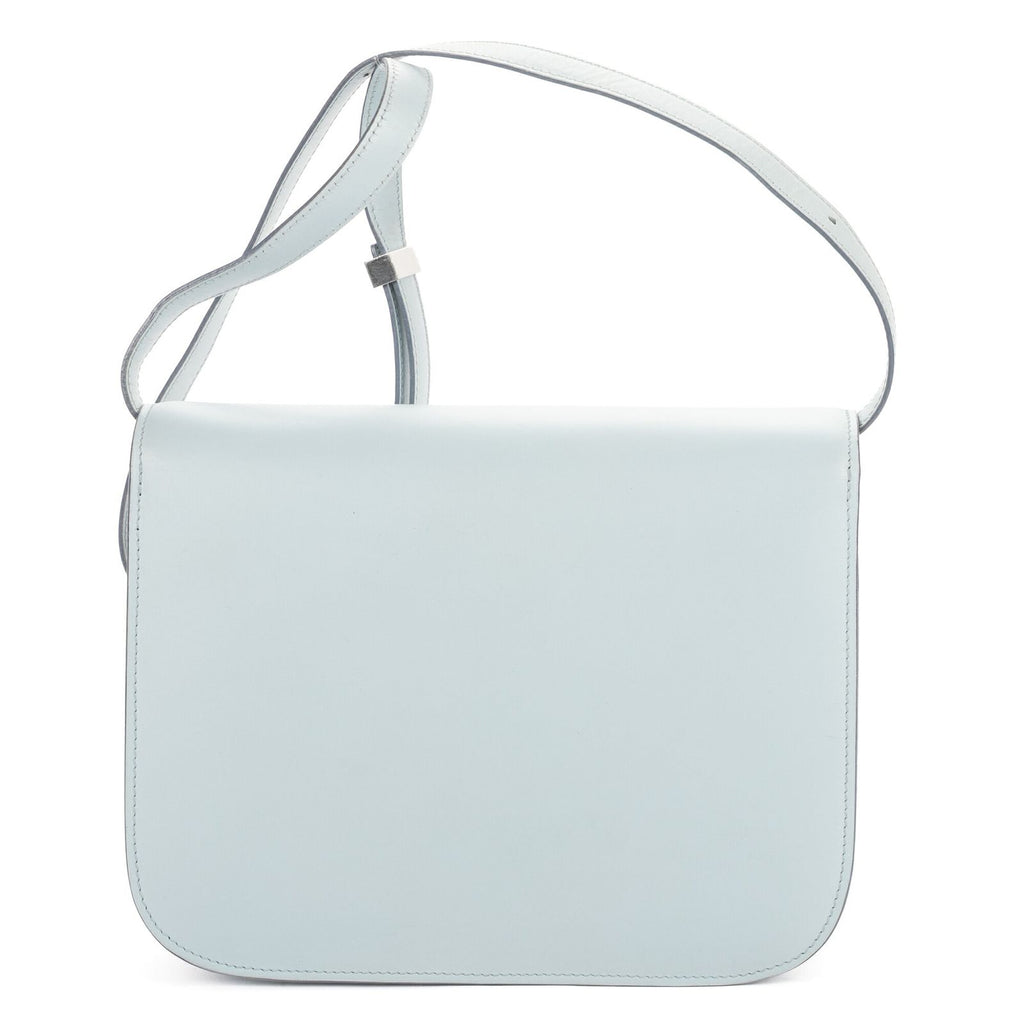 Celine Medium Classic Box Light Blue Smooth Calfskin Shoulder Bag — view 5