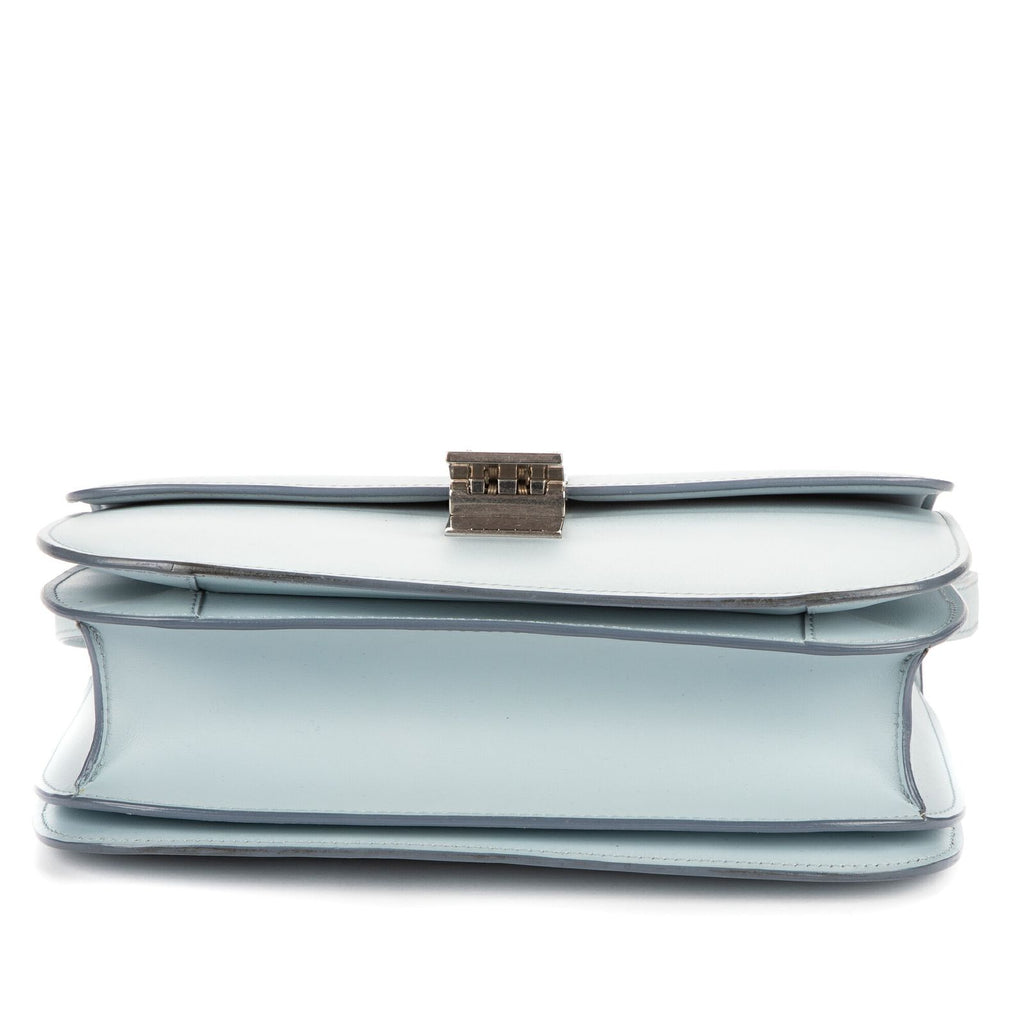Celine Medium Classic Box Light Blue Smooth Calfskin Shoulder Bag — view 6