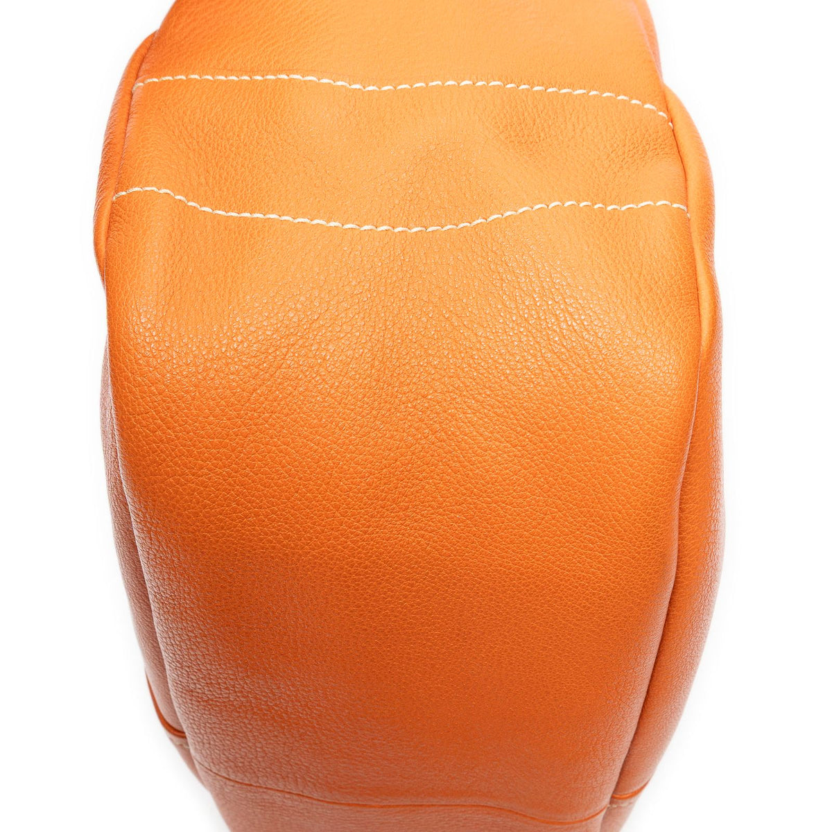 Prada Zip Hobo Orange Calfskin Leather — view 7