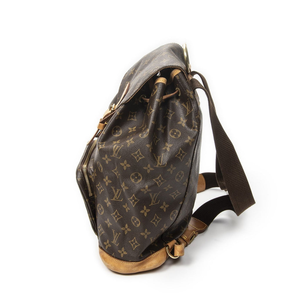 Louis Vuitton Montsouris Brown Monogram Canvas Backpack — view 3
