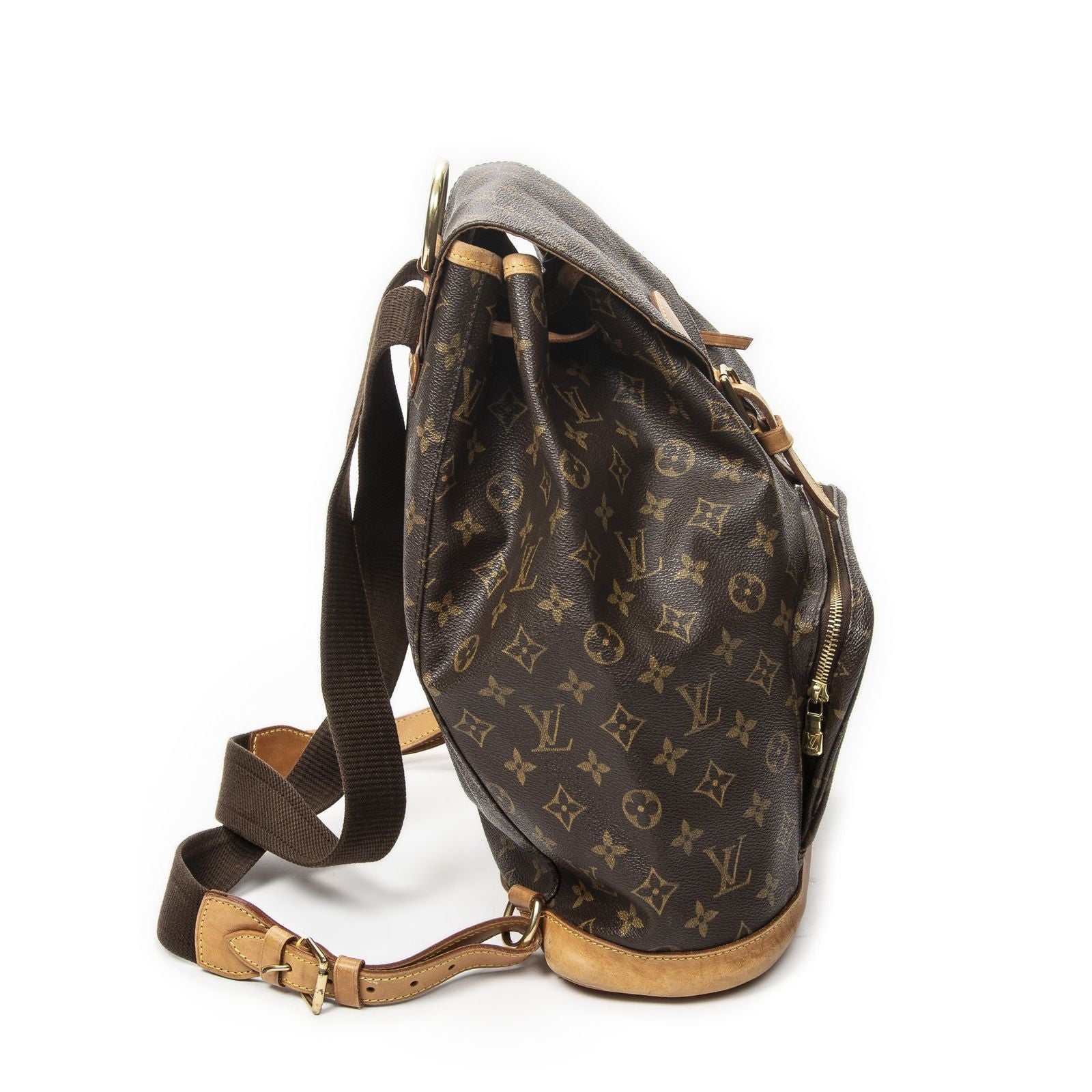 Louis Vuitton Montsouris Brown Monogram Canvas Backpack — view 4