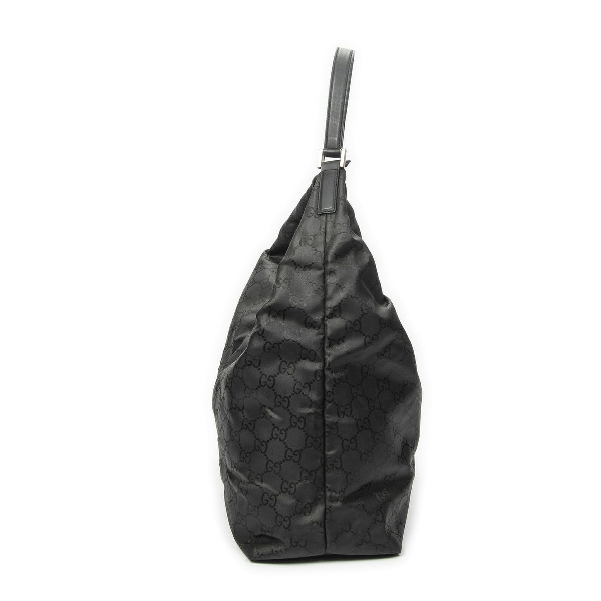 Gucci Large Zip Hobo Black GG Nylon Canvas — view 4