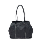 Prada Shopping Tote Bag Black Nylon Canvas — view 5