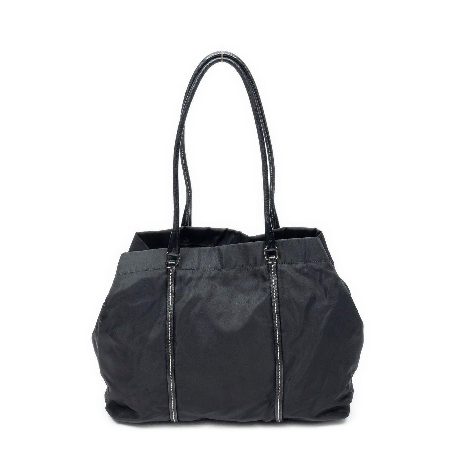 Prada Shopping Tote Bag Black Nylon Canvas — view 5