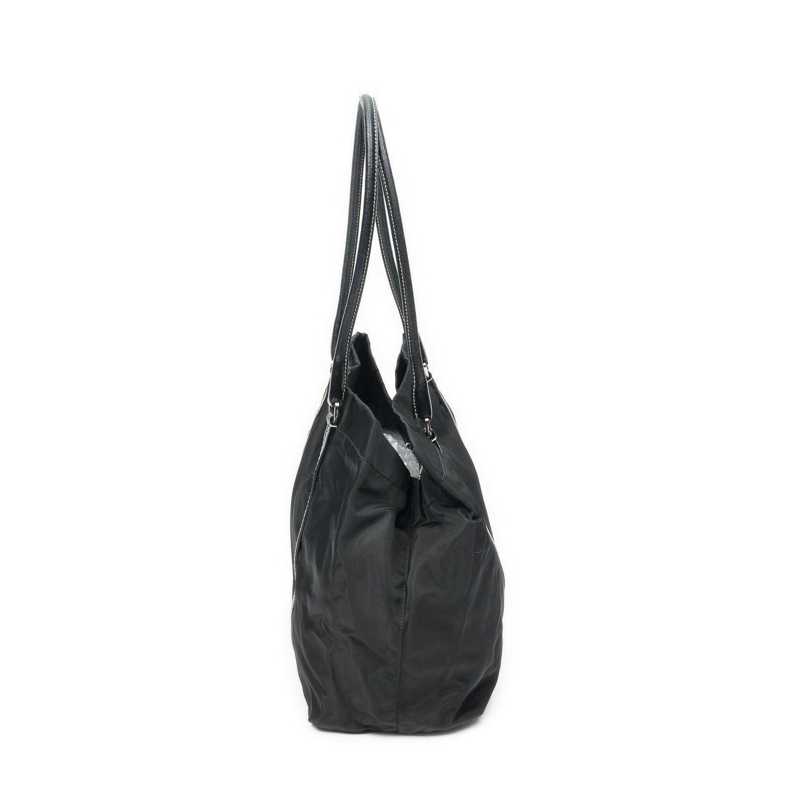 Prada Shopping Tote Bag Black Nylon Canvas — view 3