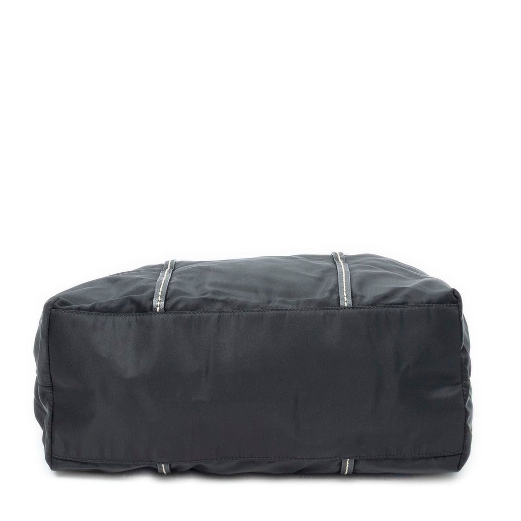 Prada Shopping Tote Bag Black Nylon Canvas — view 6