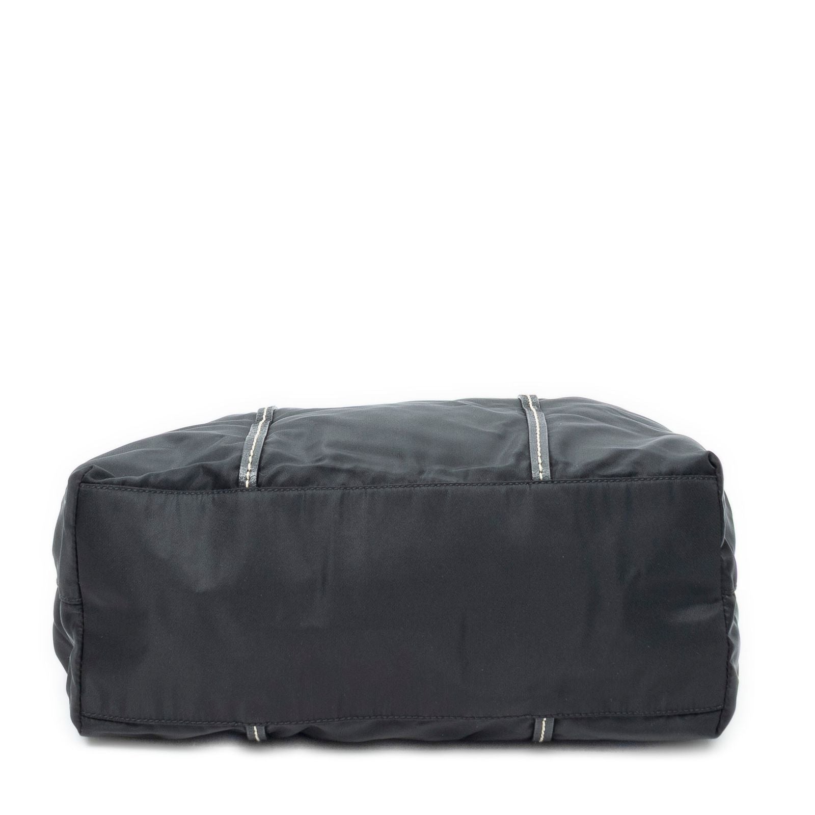 Prada Shopping Tote Bag Black Nylon Canvas — view 6