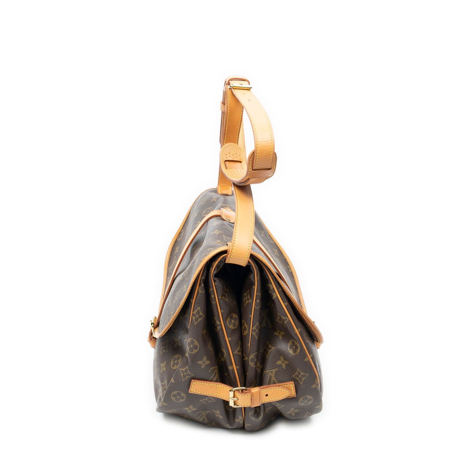 Louis Vuitton Saumur Brown Monogram Canvas Crossbody — view 3