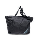 Prada Zip Shopping Tote Bag Black Nylon Canvas