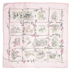 Hermes Scarf Light Pink Green Silk — view 2
