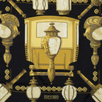 Hermes Scarf Black Gold Silk — view 3