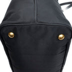Prada Shopping Tote Bag Black Nylon Canvas — view 7