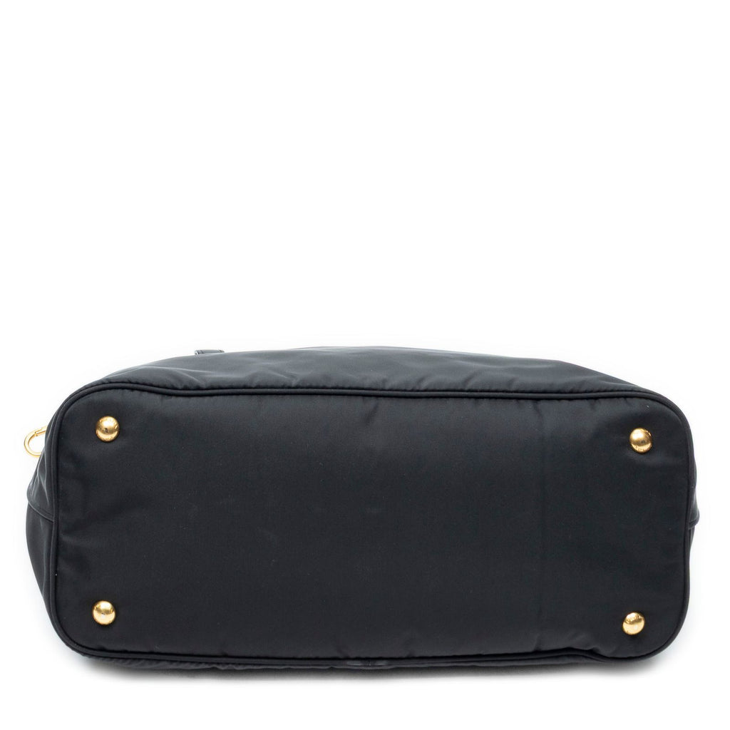 Prada Shopping Tote Bag Black Nylon Canvas — view 6