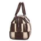 Louis Vuitton Spring Collection Mini Speedy Cube Dark Brown Beige Damier Check — view 3