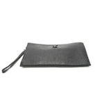 Saint Laurent Tablet Clutch Gray Croco Embossed Leather — view 3