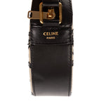 Celine Round Purse Crossbody Black Beige Triomphe Embroidery Canvas — view 7