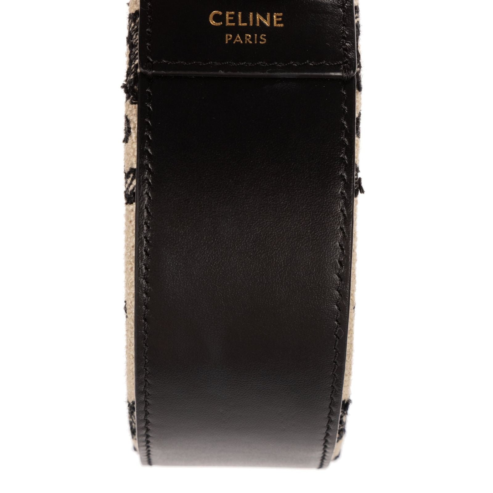 Celine Round Purse Crossbody Black Beige Triomphe Embroidery Canvas — view 8