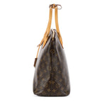 Louis Vuitton Lock It Vertical Brown Monogram Canvas Shoulder Bag — view 3