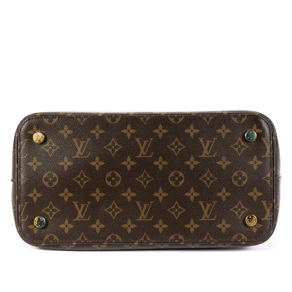 Louis Vuitton Lock It Vertical Brown Monogram Canvas Shoulder Bag — view 6