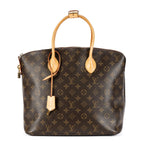 Louis Vuitton Lock It Vertical Brown Monogram Canvas Shoulder Bag