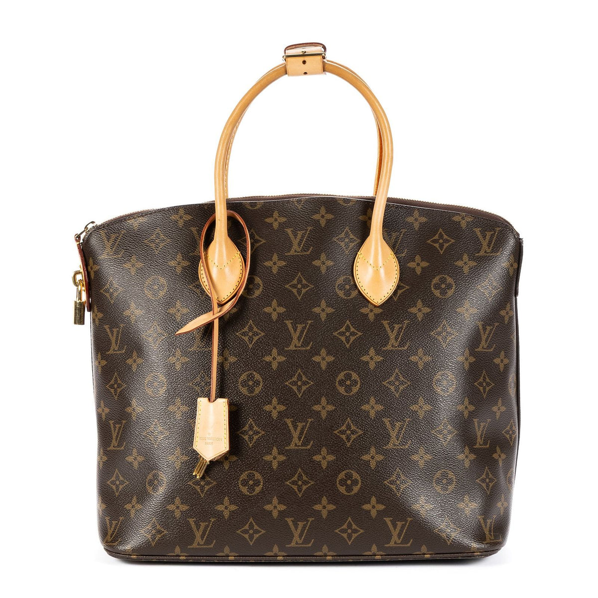 Louis Vuitton Lock It Vertical Brown Monogram Canvas Shoulder Bag