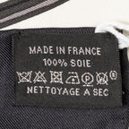 Hermes Scarf Black Ivory Twill Silk — view 5