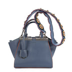 Fendi Mini Light Blue Calfskin Leather Shoulder Bag