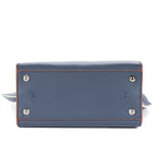 Fendi Mini Light Blue Calfskin Leather Shoulder Bag — view 6