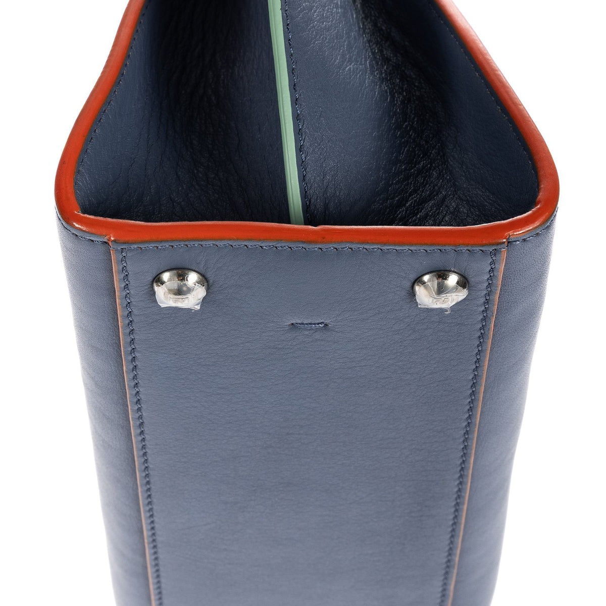Fendi Mini Light Blue Calfskin Leather Shoulder Bag — view 7