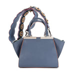 Fendi Mini Light Blue Calfskin Leather Shoulder Bag — view 5