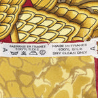 Hermes Scarf Red Gold Blue Silk — view 5