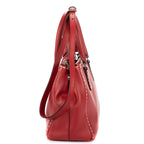 Prada Convertible Double Zip Tote Bag Red Stitched Smooth Calfskina — view 3
