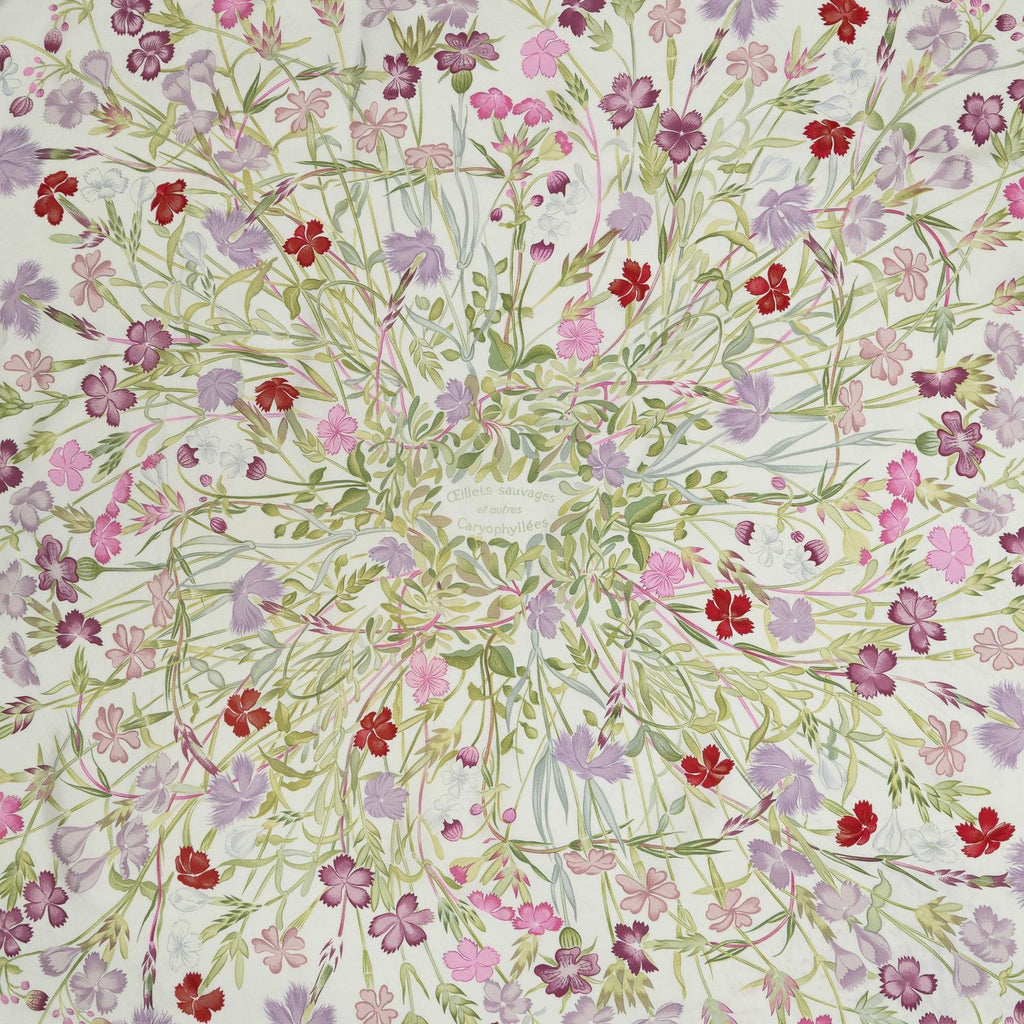 Hermes Scarf Green Lilac Pink Silk — view 3