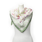 Hermes Scarf Green Lilac Pink Silk