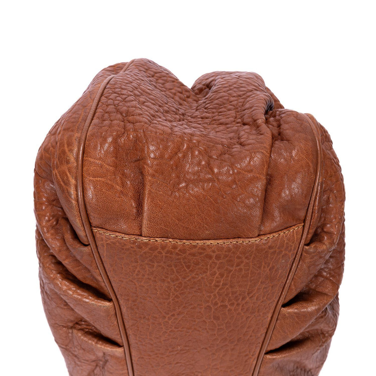 Fendi Small Hobo Tan Textured Leather — view 8