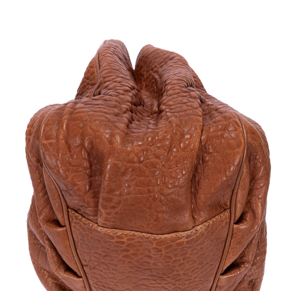 Fendi Small Hobo Tan Textured Leather — view 7