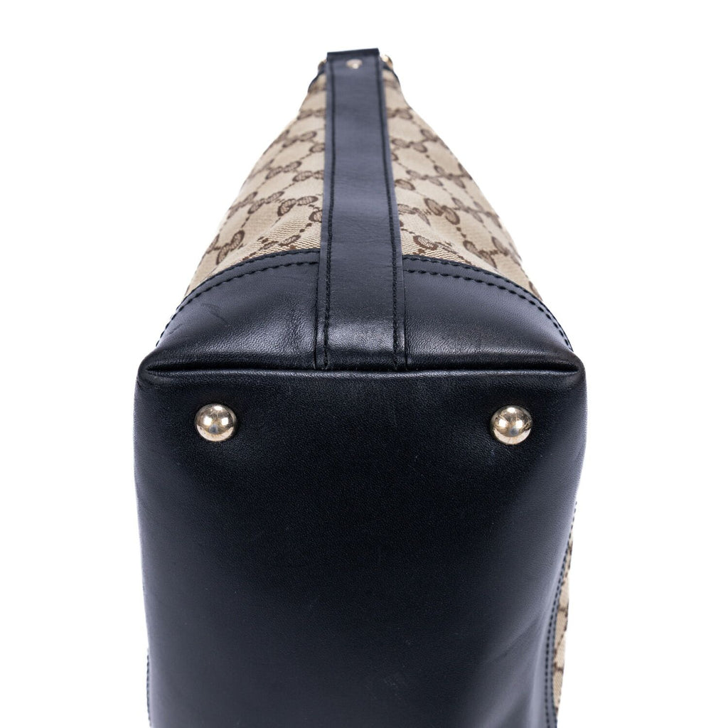 Gucci Zip Hobo Beige Black GG Canvas — view 8