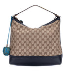 Gucci Zip Hobo Beige Black GG Canvas