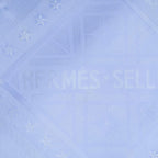 Hermes Scarf Blue 100% Jacquard Silk — view 3