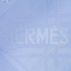 Hermes Scarf Blue 100% Jacquard Silk — view 4