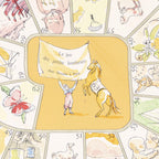 Hermes Scarf Orange Green Ivory 100% Twill Silk — view 3