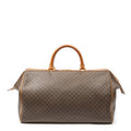 Celine Vintage Doctor's Bag Brown Tan Macadam Canvas