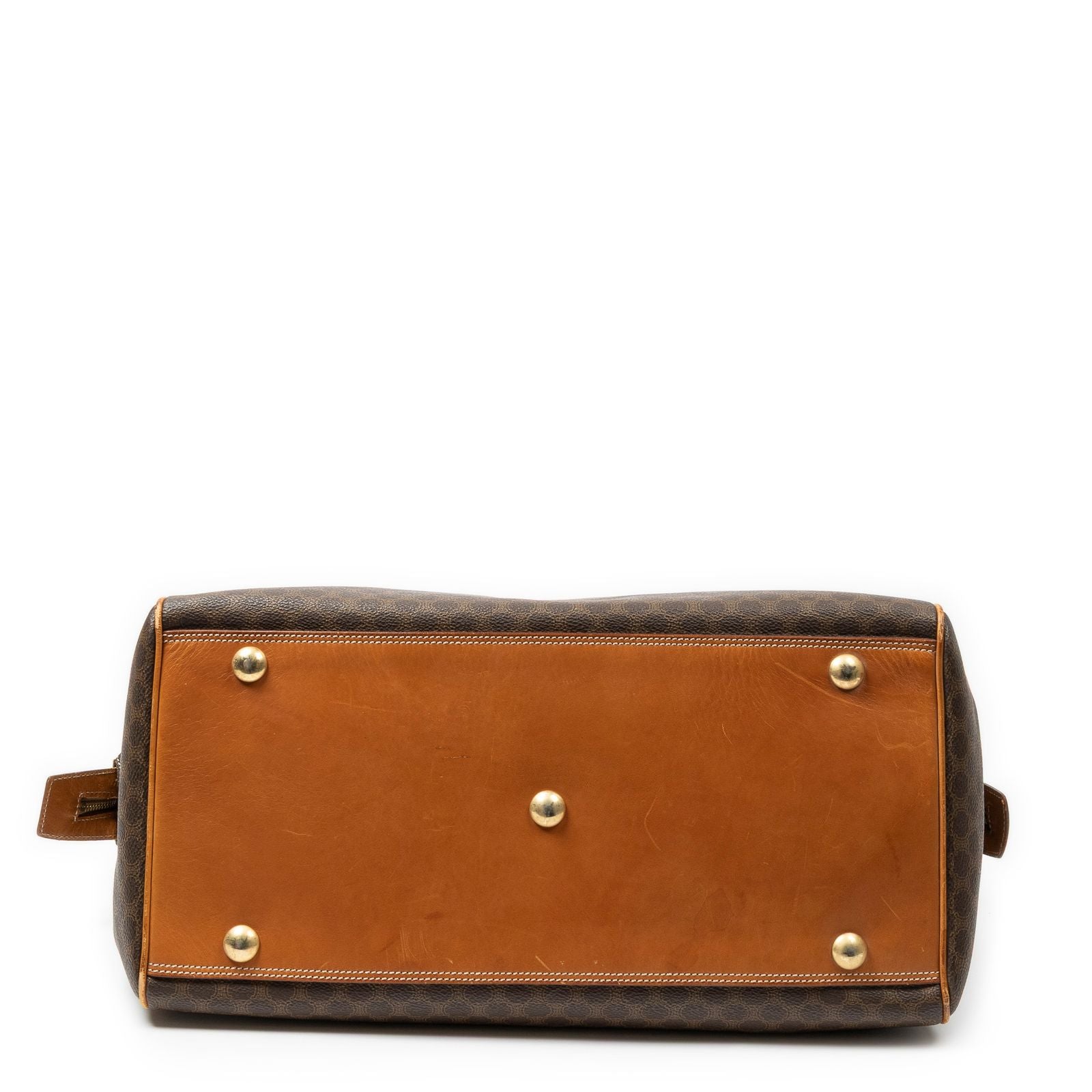 Celine Vintage Doctor's Bag Brown Tan Macadam Canvas — view 6