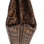 Fendi Demi Jour Crossbody Dark Brown Calfskin with Zucca Canvasa — view 7