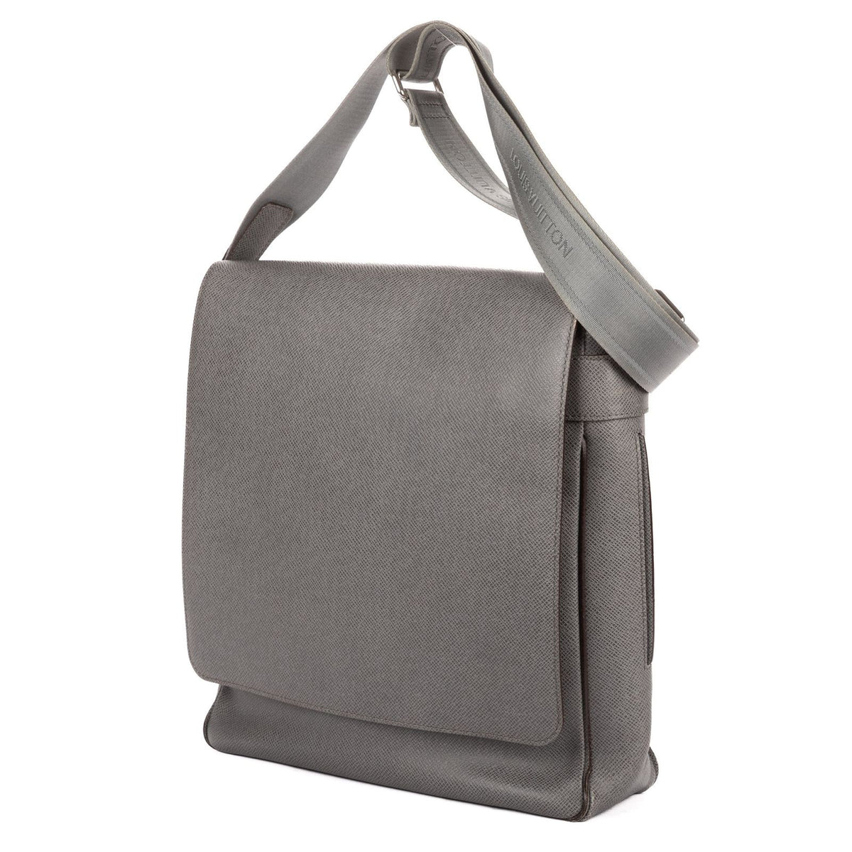 Louis Vuitton Roman Messenger Bag Gray Taiga Leather — view 2