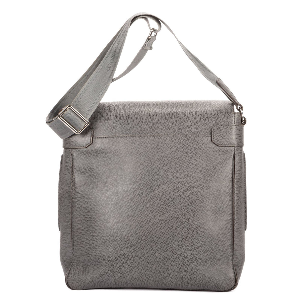 Louis Vuitton Roman Messenger Bag Gray Taiga Leather — view 5