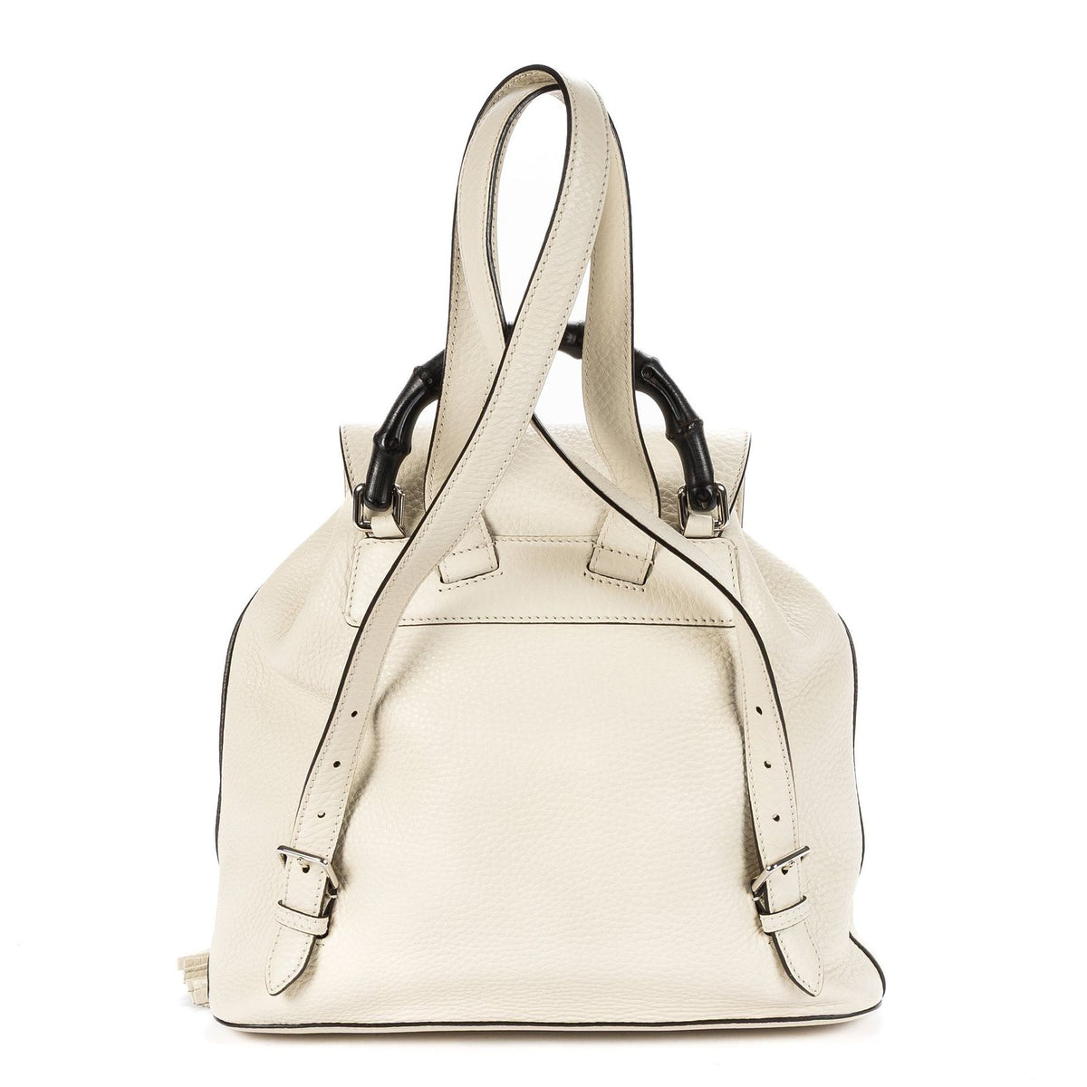 Gucci Front Pocket Backpack Ivory Grain Calfskin Leather — view 5