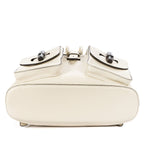 Gucci Front Pocket Backpack Ivory Grain Calfskin Leather — view 6
