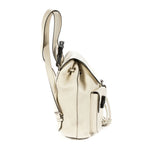Gucci Front Pocket Backpack Ivory Grain Calfskin Leather — view 4