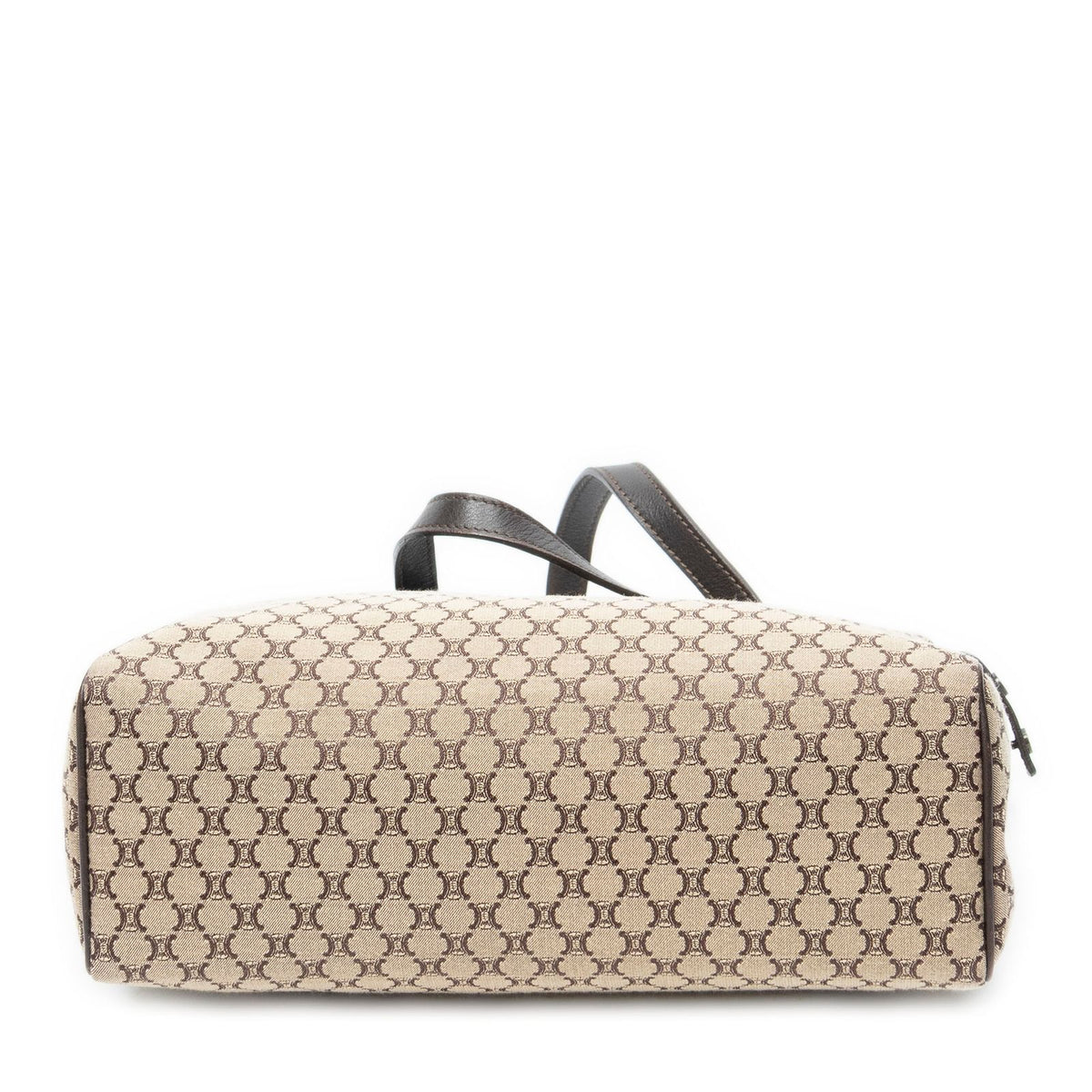 Celine Small Pop Tote Bag Brown Macadam Canvas — view 6